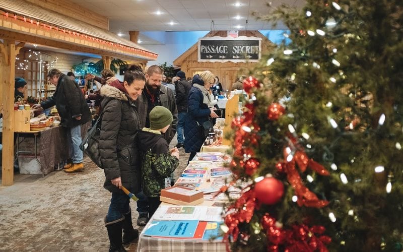Marché de noël dans les Cantons de l'Est à Dunham, Québec, Canada