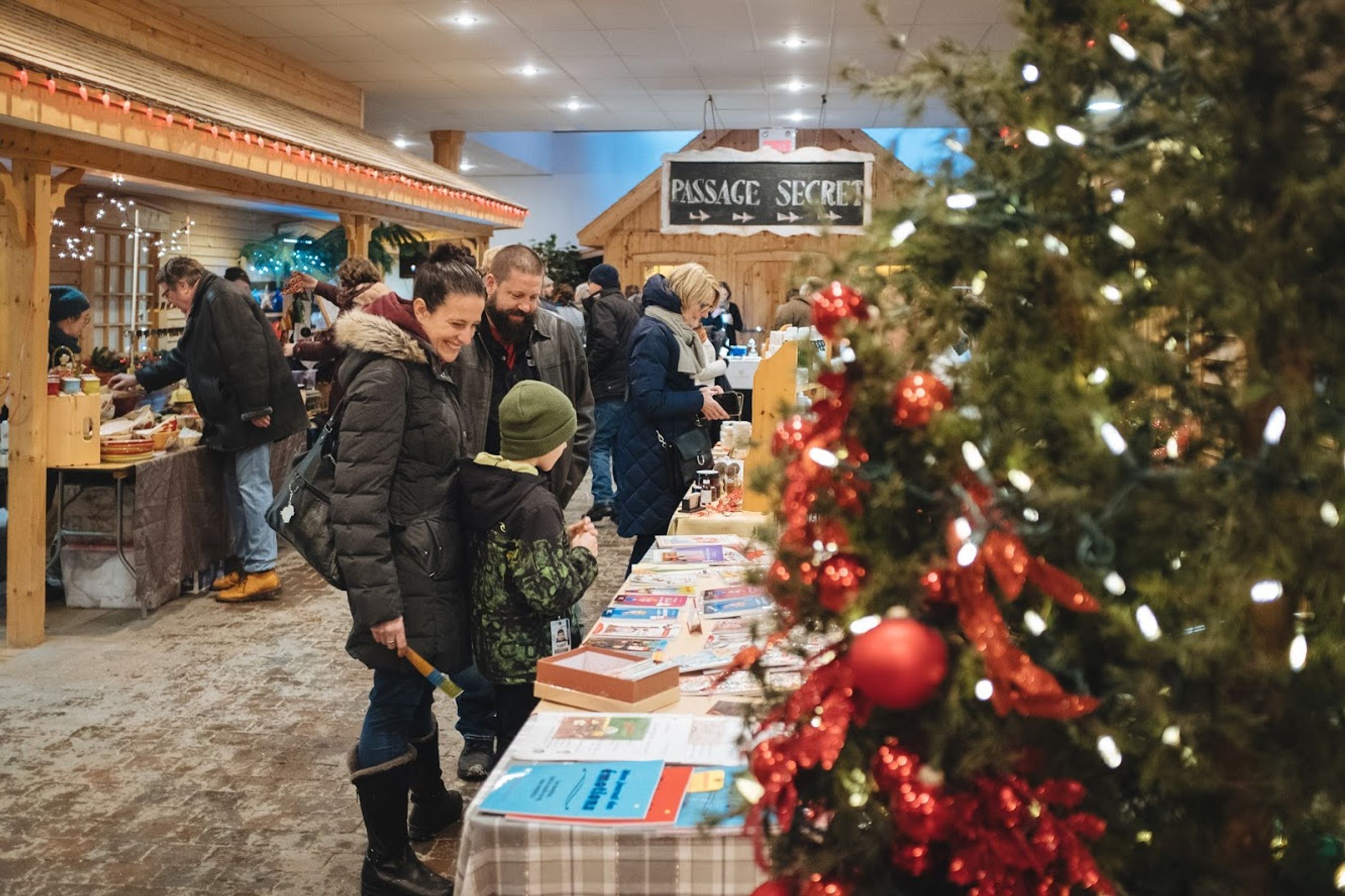 Marché de noël dans les Cantons de l'Est à Dunham, Québec, Canada